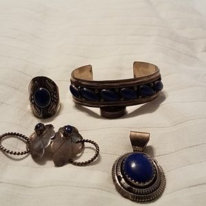 Silver & Blue  Stone jewelry